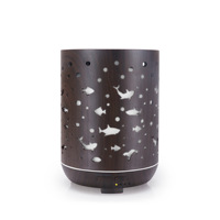 Humidificateur Animal Hollow 300 ml, diffuseur d'arômes ultrasonique à grain de bois pour la maison, petit purificateur avec fonction de minuterie, AC