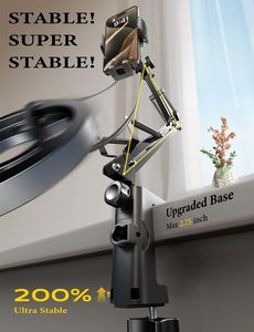 Soporte de Teléfono LISEN Nuevo y Estable para Cama, Soporte de Brazo Largo con Abrazadera Flexible de 360° para Escritorio, Mesa, Cocina, Oficina, Cama y Hogar - Product Image 6