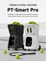 Machine à lancer des balles de tennis et de padel PUSUN, lanceur intelligent de balles de tennis, distributeur automatique de balles de tennis, entraîneur de padel portable pour le terrain