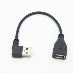 <b>Usb</b> Extension <b>Cable</b> 90 Degree Bend Male <b>To</b> Female Connector Upward Downward Left Right Bend Copper Wire Injection Molding - Product Image 4