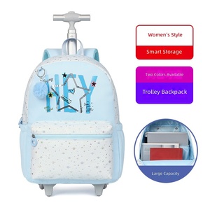 Children's Primary School Student Double-Layer Polyester Breathable Lightweight Closure-Free <strong>Trolley</strong> Travel <strong>Backpack</strong> Lunch Bag - Product Image 3