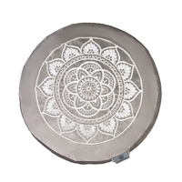 Coussin de méditation rond de 13 cm de haut, lavable en machine, avec housse, coussin de yoga avec bolster, écologique, logo personnalisé
