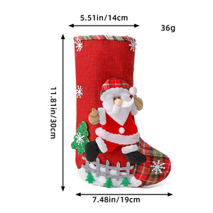 Calcetines colgantes de decoración navideña para niños, regalo de Navidad, calcetines de Navidad de punto personalizados, calcetines navideños personalizados - Product Image 6