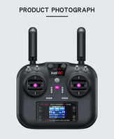 Émetteur RC HotRC HT-10A 10 canaux 2,4 GHz FHSS, télécommande pour drone RC, avion, voiture, bateau, accessoires de drones