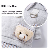 Pull pour chien de style classique, nouveau, en coton tissé, fin, pour le printemps et l'automne, ours en peluche, petit et moyen, deux pièces