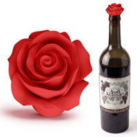 Bouchon de bouteille en silicone personnalisé avec logo, forme de rose, silicone de qualité alimentaire, sans BPA, étanche, hermétique, réutilisable, cadeau