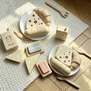 Ensemble de jeu de simulation de petit-<span class=keywords><strong>d</strong></span>éjeuner <span class=keywords><strong>en</strong></span> <span class=keywords><strong>bois</strong></span> naturel, pain et fromage <span class=keywords><strong>en</strong></span> <span class=keywords><strong>bois</strong></span>, <span class=keywords><strong>jouet</strong></span> de <span class=keywords><strong>cuisine</strong></span> pour enfants, jeu de rôle - Product Image 1