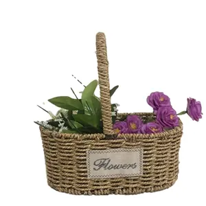 · Disposizione dei fiori in rattan intrecciato che raccoglie cestini da giardino per ornamenti da giardino per la decorazione domestica