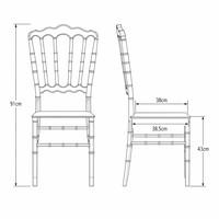 Chaise de banquet moderne, transparente, légère, résistante à la rouille, en plastique empilable, durable, minimaliste, pour hôtel, mariage, salon