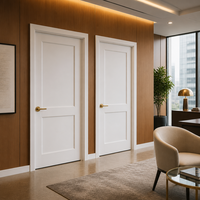 Porte Shaker à 2 panneaux, finition blanche, pour maison et hôtel, style intérieur moderne
