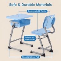 Meubles scolaires de qualité supérieure, ensemble de bureaux pour étudiants, bureaux et chaises de classe réglables et personnalisables, chaises d'école pour salle de classe