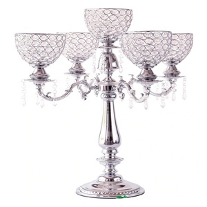 Handmade Luxury <b>Crystal</b> Candle Holder Gold Plated Metal Decorative Candle <b>Stand</b> for Modern Home Wedding for Christmas - Product Image 2