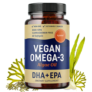 Complément alimentaire végétalien à base d'algues pour la santé cardiaque et oculaire, oméga-3, conditionnement personnalisé, OEM/ODM. - Product Image 1