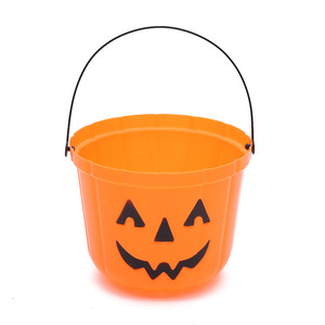 Seau droit à la citrouille pour accessoires d'Halloween, seau à bonbons portable épaissi, panier, panier à citrouille Halloween - Product Image 1