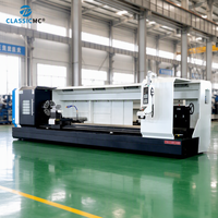 Tour CNC CK61100, machine à tourner CNC robuste à grande portée pour l'usinage d'arbres d'éoliennes
