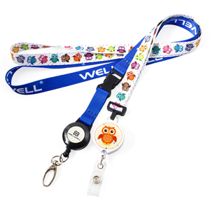 Cordón telescópico de dibujos animados fácil de extender, al por mayor, para tarjetas de estudiante, colgador de cuello, cuerda larga ajustable, soporte para credenciales y tarjetas. - Product Image 1