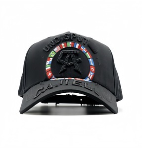 Casquettes de baseball à 5 panneaux originales 2025, style sportif, avec broderie Dobby faite à la main, doublure en satin classique et visière en daim noir, livrées avec boîte - Product Image 6