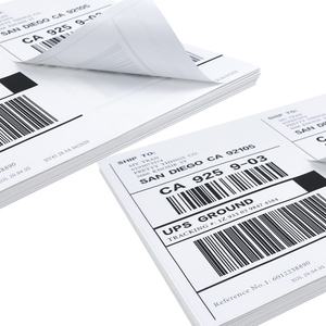 Étiquettes autocollantes Likexin 2 up 8,5x11 pouces, 100 feuilles, compatibles laser/jet d'encre, pour expédition - Feuille entière - Product Image 3