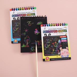 <span class=keywords><strong>Livre</strong></span> de <span class=keywords><strong>dessin</strong></span> créatif pour enfants, peinture à gratter DIY éblouissante, graffiti, carnet de <span class=keywords><strong>dessin</strong></span> avec bâtonnets en bambou - Product Image 1