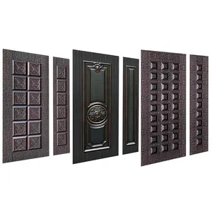 Qichang Apartment Anti-Theft Embossed Metal Door Panel Stainless Steel Exterior Door Skin