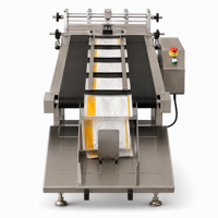 NASCENCE Mini Alimentateur Automatique à Friction en Acier Inoxydable pour Sachets, Cartes et Feuilles avec Rails de Guidage Réglables