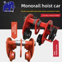 Palans à chaîne métalliques du fabricant pour pont roulant monorail, chariot porteur manuel pour poutre en I, capacité 1-5T, 220V, rouge