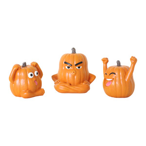 Ensemble de 3 figurines de citrouilles amusantes et expressives pour la décoration de plantes succulentes en <span class=keywords><strong>pot</strong></span> pour Halloween, directement des fabricants. - Product Image 5