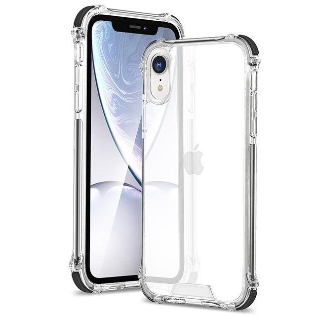 China Suppliers 3 in 1 Hybrid Anti-yellowing Clear Shockproof Transparent Phone Case for iPhone Xr Case Para