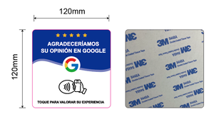 Etiqueta NFC de Google para valorar tu experiencia, toca para reseñar, tarjeta redonda impermeable de 13.56 MHz NFC213 215 216 - Product Image 6