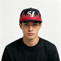 Casquette Snapback Noire Ajustable à 6 Panneaux avec Initiales Brodées en 3D Personnalisées pour le Streetwear – Vente en Gros