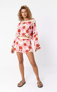 Conjunto <span class=keywords><strong>de</strong></span> Top y Shorts <span class=keywords><strong>de</strong></span> Mujer Estilo Crochet 2026, Color Rosa Beige, Dos Piezas, Traje <span class=keywords><strong>de</strong></span> Verano con Cintura Elástica, OEM, Conjunto <span class=keywords><strong>de</strong></span> 2 Piezas para Chicas - Product Image 5