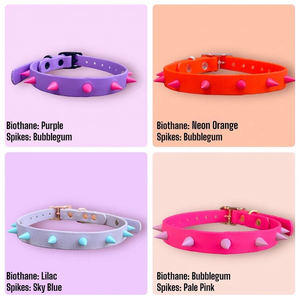 Collar personalizado con tachuelas antimordeduras para mascotas, juego de collar de perro de PVC de silicona con correas impermeables con remache para Pit Bull - Product Image 5