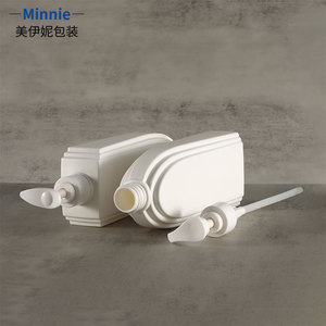 Minnie Oval Flat Lotion <b>Bottle</b> 500ml Press <b>Pump</b> Plastic Cosmetic Packaging Shampoo Conditioner Shower Gel Dispensing <b>Bottle</b> - Product Image 2