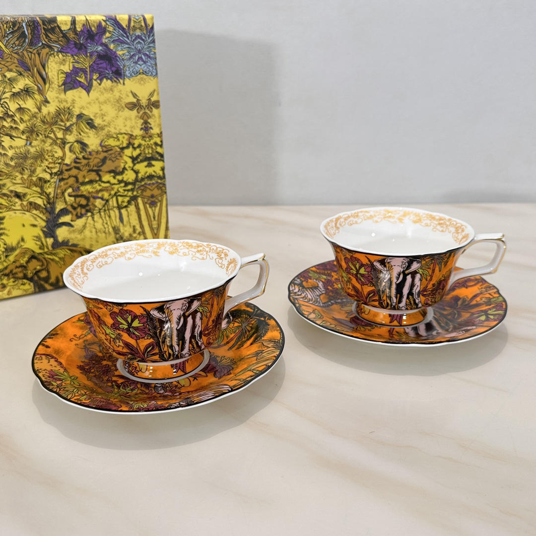 double cup and saucer