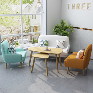 Xzy Ngọt Ngào dopamine Màu Nhà Hàng Gỗ Khung Da Sofa Hình Bầu Dục & Bàn Tròn Thương Mại Đồ Nội Thất Cho Khách Sạn Quán Cà Phê <span class=keywords><strong>Bistro</strong></span> Ăn Uống - Product Image 4