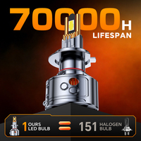 Nouveau phare LED de voiture de remplacement à double faisceau 9004 H4, 400W, 20000LM, haute luminosité, en aluminium, Plug-and-Play, avec refroidissement par ventilateur