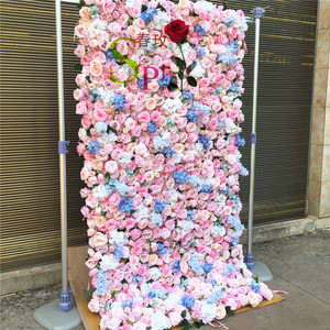 SPR taille personnalisée enroulable tissu Base feuille <span class=keywords><strong>Style</strong></span> <span class=keywords><strong>fleur</strong></span> mur toile de fond mariage Occasion décoration événement <span class=keywords><strong>fleur</strong></span> artificielle - Product Image 6