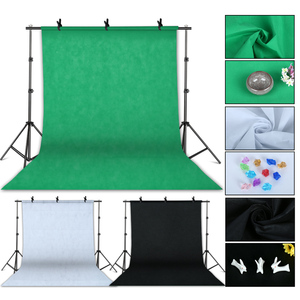 Kit de Iluminación para Fotografía, 2 Fondos de Fotografía de 3x3 Metros, Sombrilla Suave para Soporte de Luz, Bolsa Portátil, para Sesiones de <span class=keywords><strong>Estudio</strong></span> Fotográfico - Product Image 2