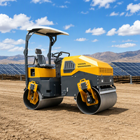 Compacteur routier vibrant à double tambour de 3 tonnes, force centrifuge de 45KN, 70Hz, avec moteur Changchai