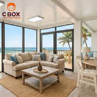 Villa modulaire préfabriquée de luxe Cbox pour unités de vie extérieures résistantes au vent, bureaux, résidences, maison conteneur en kit