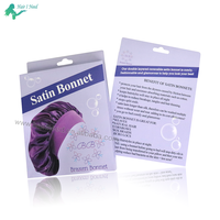 Logo personnalisé Satin Durags Écharpe Bonnet Boîte Boîtes de Papier de Marque Privée Alimentaire Cosmétique Bonnets Boîte D'emballage Avec Fenêtre