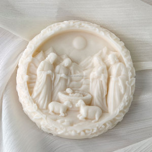 แม่พิมพ์ซิลิโคนเทียนหอมแบบทำมือแม่พิมพ์สบู่ทำมือแม่พิมพ์เครื่องประดับสำหรับครอบครัวของพระเยซูที่เพิ่มขึ้นต้น - Product Image 5