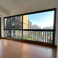 Ventana Corredera de Aluminio con Aislamiento Acústico y Cerradura de Seguridad Antirrobo, de Deslizamiento Suave y Múltiples Vías, para Cocina y Comunidades