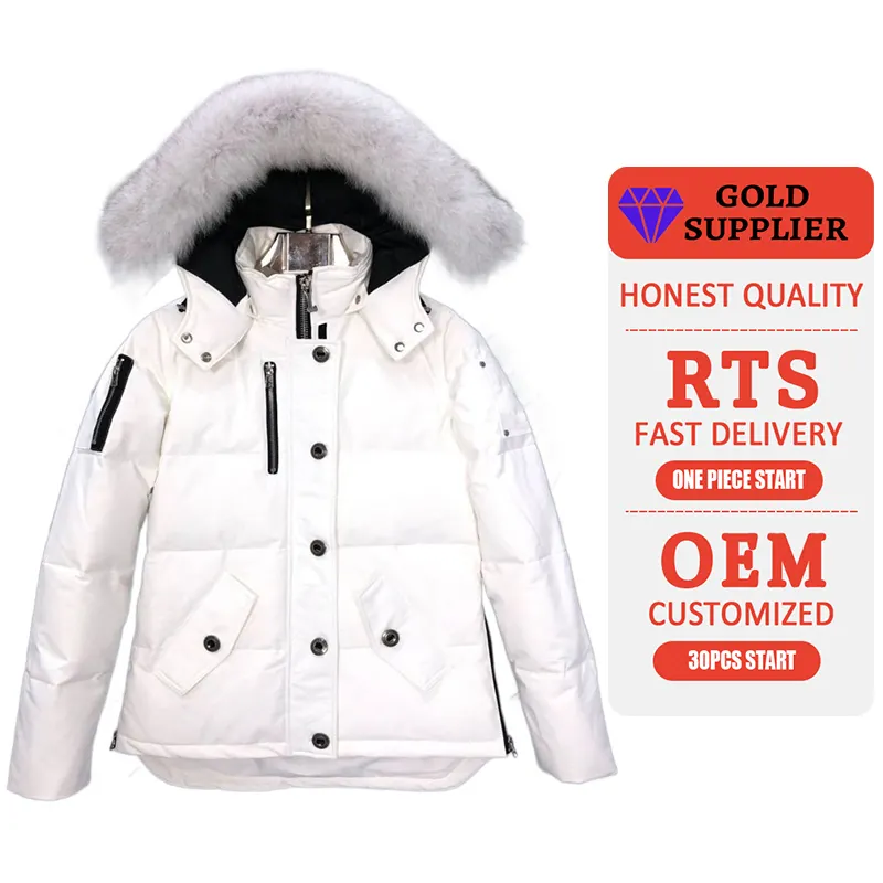 Baoyue Womens Quilted Puffer Coat Down Cotton Hooded Long Winter Warm Fur Parka Jackets Winter Puffer Fox Fur Jacket