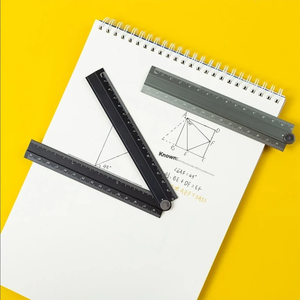 Righello Pieghevole 30cm in Lega di Alluminio con Goniometro, Strumento di Misurazione Geometrica per Architetti - Product Image 4