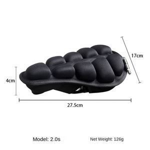 Bicycle Saddle 3D Soft Bike Seat Cover Bike Inflatable Air <b>Pad</b> Cycling Breathable <b>Cushion</b> - Product Image 3
