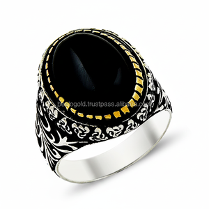 925พันเงินสเตอร์ลิงสองโทนตุรกีบิ๊กนิลผู้ชายแหวน - Product Image 2