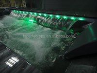 Luxe Led Lumière 1 Personnes Villa Baignoire Maison Air Massage Baignoire Intérieur Whirlpool Jet Hydromassage bain à remous spa