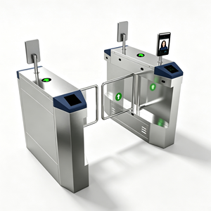 Automatic Swing Barrier Gate Anti Pinch Swing Turnstile Face Recognition for Gym Office Industrial Parks Entrance <b>Access</b> <b>Control</b> - Product Image 1