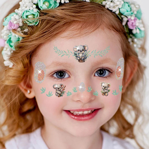 <b>Glitter</b> Face Tattoo Stickers Mixed Freckle Designs Temporary Body Tattoo Waterproof Party Makeup Decoration for Kids Girls - Product Image 1